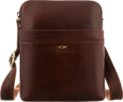Obrázek produktu pro Peterson pánská kožená crossbody taška hnědá 20x17 cm