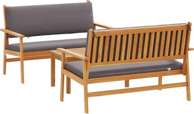 Obrázok produktu pre vidaXL Záhradná sedacia súprava, 3 ks, hnedá, 120 x 65,5 x 79 cm, masívne drevo z akácie