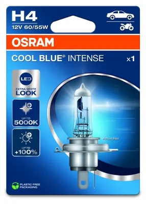 Zdjęcie produktu dla Żarówka Cool Blue Intense H4 12V/60/55W P43T, 5000K 1Szt. Blister (Eko)