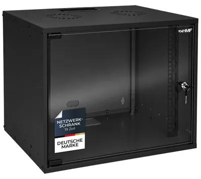 Serverschrank 19 Zoll unmontiert HMF 65700 9 HE Schwarz