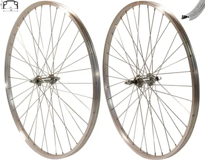 Produktbild von REDONDO 24 Zoll Laufrad Set Hinterrad und Vorderrad Kasten Felge Silber