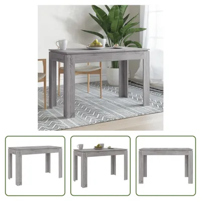 Produktbild von The Living Store Esstisch Grau Sonoma 120x60x76 cm Holzwerkstoff