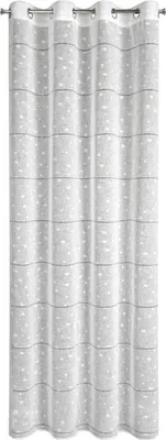 Immagine prodotto di EUROFIRANY | Tenda di Natale - 140 x 250 cm - bianca - stelle - decorativa - occhielli