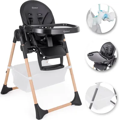 Produktbild von Suleno Kinderhochstuhl LOVIS BLACK EDITION ab Geburt - Verstellbar, Klappbar, Mitwachsend 22021-01