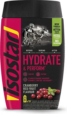 Produktbild von Isostar Hydrate & Perform Sport Drink 400g Cranberry