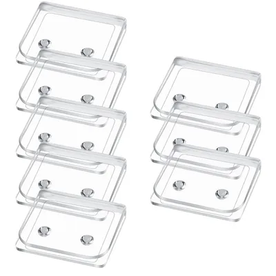 Produktbild von 8 Stück Duschvorhang Clips, Selbstklebende Transparente Winddichte Vorhang Clip