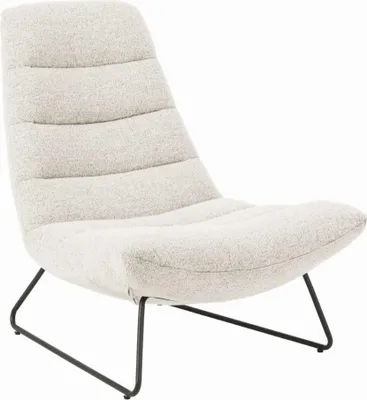 Produktbild von Selsey Forgents - Loungesessel mit Komfortpolsterung und Metallgestell, Creme