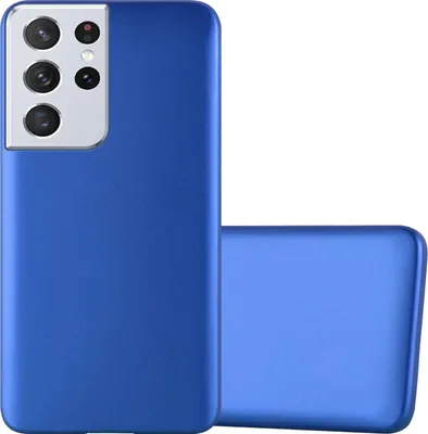 Produktbild von Cadorabo Schutzhülle für Samsung Galaxy S22 ULTRA Hülle in Blau Handyhülle TPU Silikon Etui Cover Case