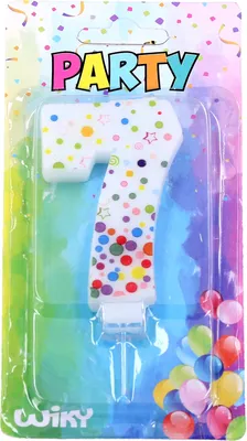 Obrázok produktu pre Sviatočná sviečka číslo 7 Bodky
