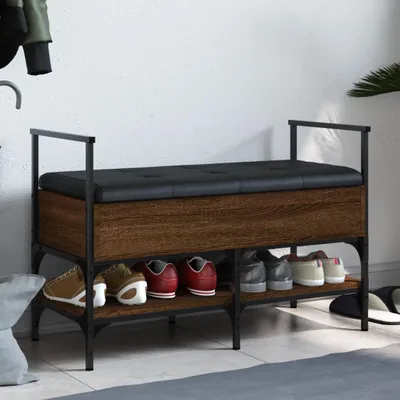 Obrázek produktu pro Lavice na boty hnědý dubový vzhled 85,5x42x57,5 cm Materiál na bázi dřeva