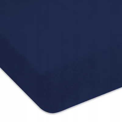 Produktbild von Designpremium Frottier Spannbettlaken Dunkelblau 100x200 cm
