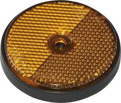 Productafbeelding van Reflector, amberkleurig, 60 mm, voor bevestiging met schroeven
