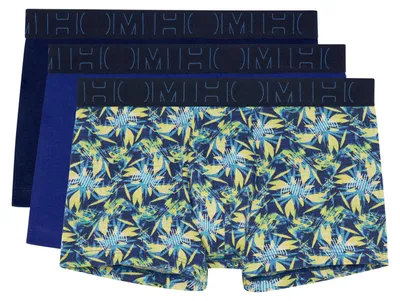 Produktbild von HOM 3er Pack Herren Boxer Boxerline Tropical #2 Größe M-XXL Navy Blue Print