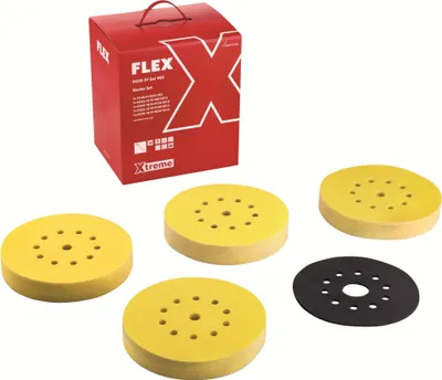 Image de Set1 Abrasifs Sunflex D225 St-set:2xpsge-rd+12xp80+12xp120+12xp120+12xp180+12xp220 - Flex