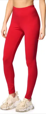 Image de Merry Style Leggings longs en coton pour femmes MS10-198 (rouge, S)