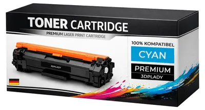 Produktbild von Toner 201A für HP kompatibel Cyan CF401A / Cartridge 045C Premium Alternative Color LaserJet Pro M252dw/252n MFP M277dw/277n/277c6/274n Canon