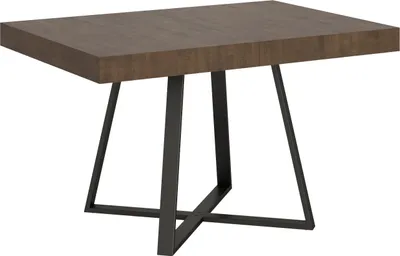 Immagine prodotto di ITYHOME - Tavolo allungabile 130/390x90 cm Abbraccio noce gambe antracite