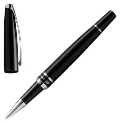 Produktbild von Cerruti 1881 Silver Clip Tintenroller, Schwarz, Messing, hochwertiger Lack, 140.5 x 12.6 mm