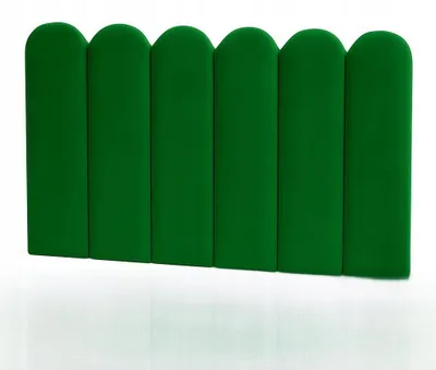 Zdjęcie produktu dla Panele Ścienne Tapicerowane Wezgłowie Łóżka Płotek Zielony Welur 100X20