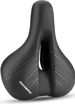 Obrázek produktu pro Rockbros MTB sedlo na kolo ergonomické kožené sedlo na kolo - černo-modré