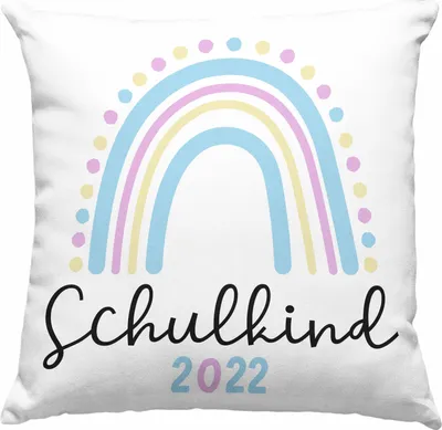 Produktbild von Trendation - Einschulung Mädchen 2022 Geschenk Deko-Kissen mit Füllung 40x40 Schulstart 1. Schultag Schuleinführung Schulanfang Geschenkidee 2022 Schulkind Ich Glitzer Jetzt In Der Schule (Rosa)