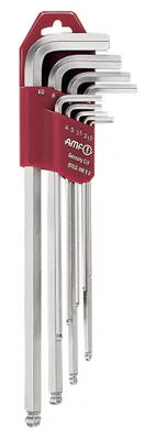 Produktbild von AMF Winkelschraubendrehersatz 911LG-HM9D 9tlg. in Kunststoffhalter - 46805