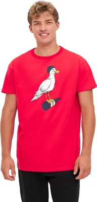 Produktbild von DERBE HAMBURG M-04-TS-STURMMÖWE Herren T-Shirt, Größe:L, Farbe:Red / Navy