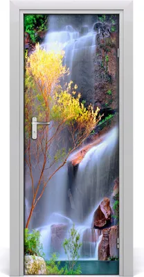 Produktbild von Tulup Türaufkleber 75x205 cm Dekorative Aufkleber Selbstklebend Wasserdichte Tapete Abnehmbar Schlafzimmer Wohnzimmer Wohnkultur - Landschaften Wasserfall