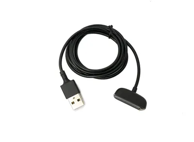 Produktbild von SYSTEM-S USB 2.0 Kabel 96 cm Ladekabel für Fitbit Luxe Charge 5 Smartwach in Schwarz