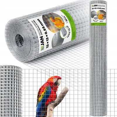 Zdjęcie produktu dla Siatka Na Woliery Zgrzewana 13x13x0,65 Klatki Hodowla przeciw Gryzoniom 25m