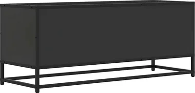 Produktbild von vidaXL TV-Schrank Schwarz 100x34,5x40 cm Holzwerkstoff und Metall