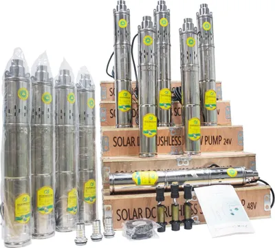 Produktbild von Solar-Tauchwasserpumpe, 150 W, bürstenloser Gleichstrommotor, Lieferung nur mit Pumpe, 12 V Gleichstrom, 150 W