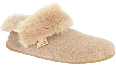 Produktbild von Living Kitzbühel Slip-On Walk Premium Damen Hausschuhe aus Schurwolle Timeless Taupe, 4288-207 - Gr. 36