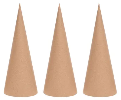 Produktbild von Colorations – Papier-Maché-Kegel – 20 cm, 20 Stück.