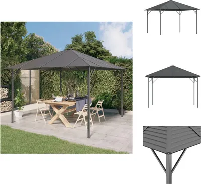 Produktbild von vidaXL Pavillon mit Dach 3x3 m Anthrazit -  Pavillons & Partyzelte