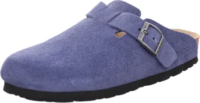Produktbild von Rohde Damen Clog Pantolette aus Velourleder mit Tieffußbett Alba 6071, Größe:40 EU, Farbe:Blau