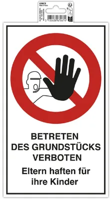Produktbild von EXACOMPTA Hinweisschild "Betreten verboten" rot/weiß