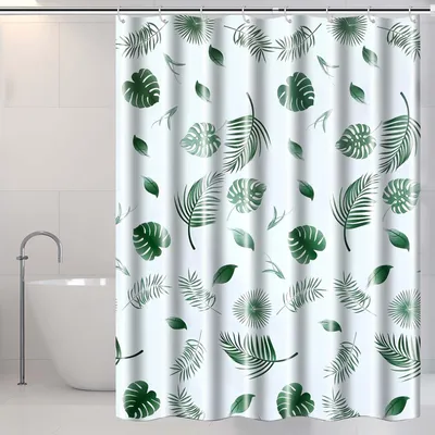 Produktbild von Designer-Duschvorhang – wasserdicht, schimmelresistent, moderne Muster, mit 12 Haken, 200 x 180 cm, Badezimmerdekoration