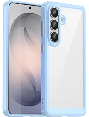 Produktbild von Hülle für Samsung Galaxy S26, Klar Rückseite Stoßfeste TPU Silikon Bumper Schutzhülle Blau