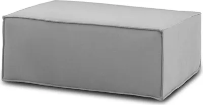 Produktbild von Puff Dabdella, Ottomane im Wohnzimmer, 100%  Italy, Relaxsessel aus gepolstertem Stoff, Cm 100x70h43, Grau