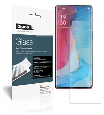 Obrázek produktu pro 2x ochranná fólie pro Oppo Reno3 Pro matná - anti-shock 9H fólie dipos Glass plastové sklo