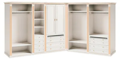 Image de Armoire blanche Armoires d'angle élégantes Meubles en bois massif