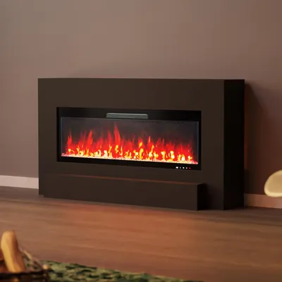 Produktbild von Glow Fire Elektrokamin 'Hestia 106 Schwarz' | LED Standkamin in weiß mit Heizung (1500 W) | HxBxT:  75x149x35 cm