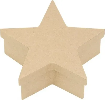 Produktbild von Stabile Geschenkbox aus Pappe mit Stern-Design, 18x17,2x6,5 cm, zum Basteln