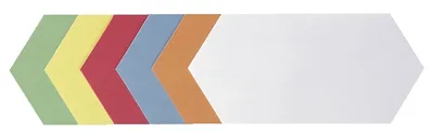 Image de Carte de modération FRANKEN, autocollante, nid d'abeille, 205 x 95 mm dans les couleurs : blanc, bleu clair, rouge, jaune, orange et vert (UMZS 920 99)