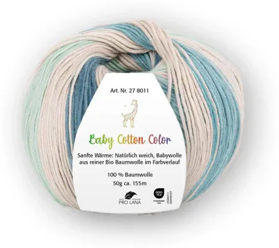 Produktbild von Pro Lana Baby Baumwolle COLOR & UNI (organic) 50g/155m Lauflänge, 100?% Baumwolle ( ), NS 3,0-3,5 color 04