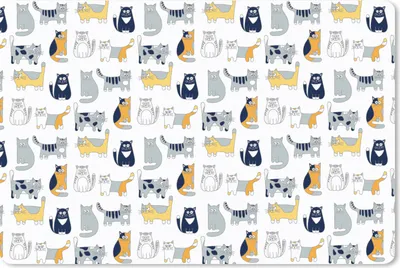 Produktbild von MuchoWow® Mauspad Mousepad Muster - Katze - Kater - Jungen - Mädchen - Kinder - Kind 27x18 cm - Mousepads - Maus Mat - Pad - Mausunterlage - Büroartikel - Desk Matten