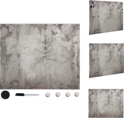 Image de vidaXL Tableau magnétique mural verre 50x50 cm - Tableaux blancs