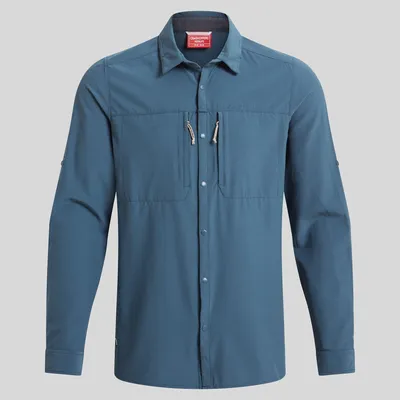 Produktbild von Craghoppers NosiLife Pro Adventure LS V Hemd für Herren Insektenabweisend, Größe:M, Farbe:Blue Stone