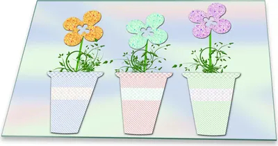 Produktbild von Herdabdeckplatte Glaskeramik 1 Teilig 80x52 Blumen Grün Abdeckung Glas Spritzschutz